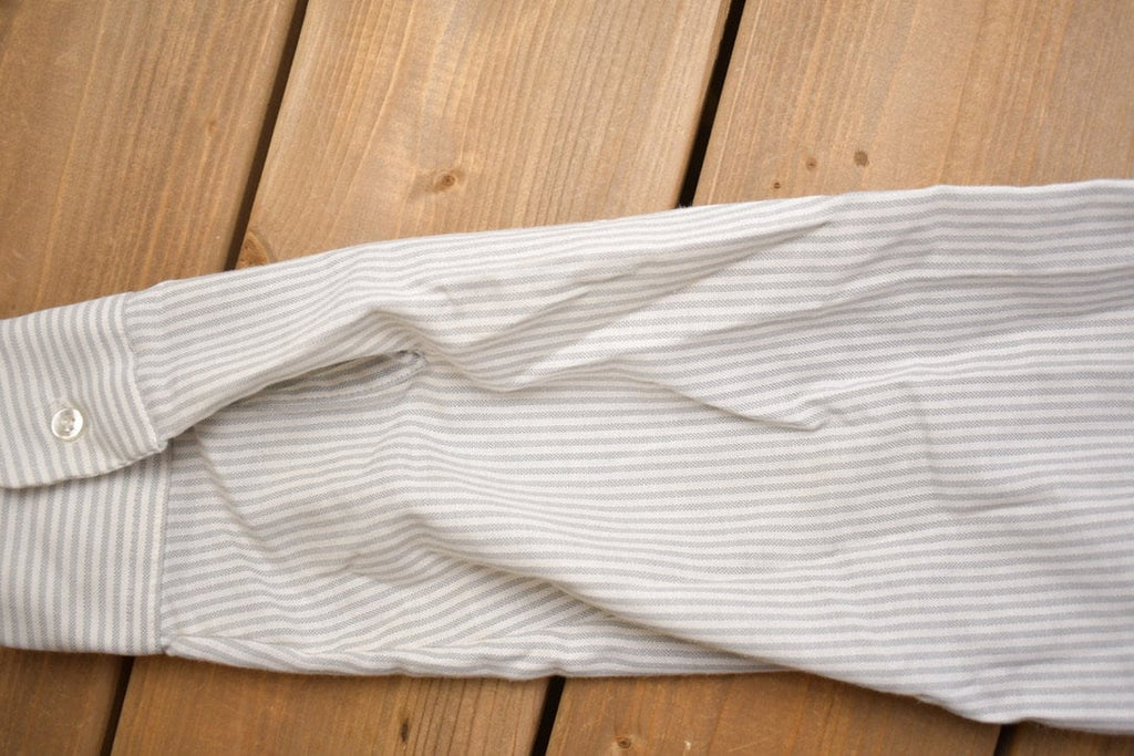 Vintage 1990s Golden V Vertical Striped Button Up Shirt