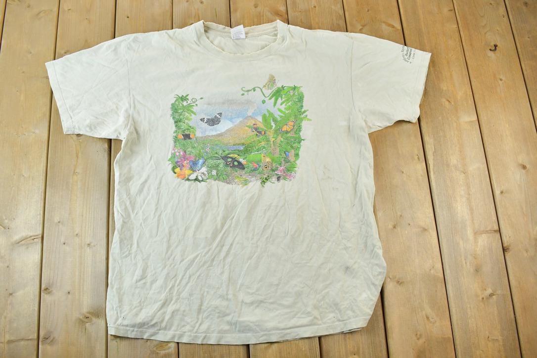 Vintage 1990s Butterfly Conservatory Costa Rica Single Stitch T-Shirt