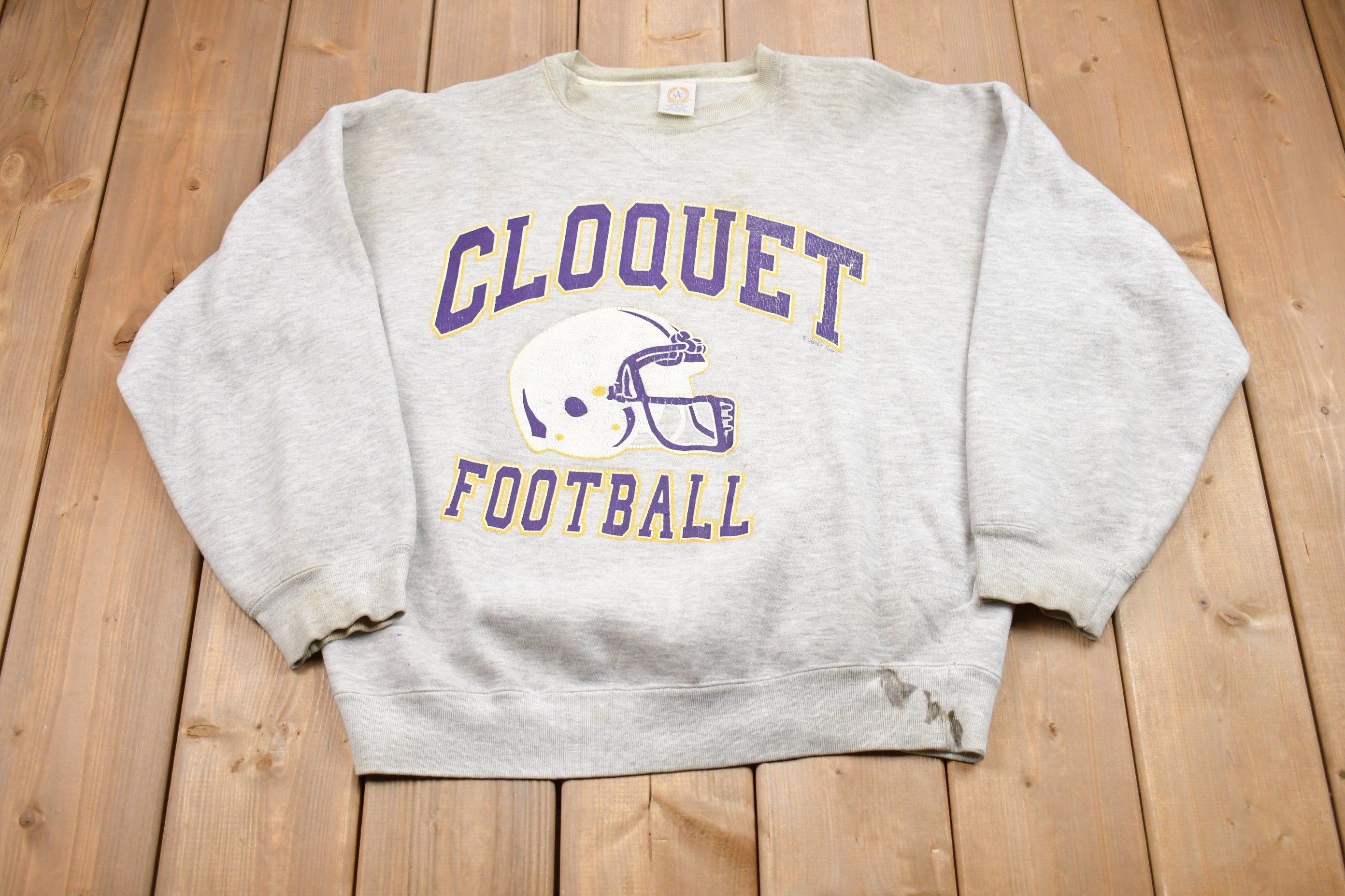 Vintage 1990s Cloquet Football Graphic Crewneck