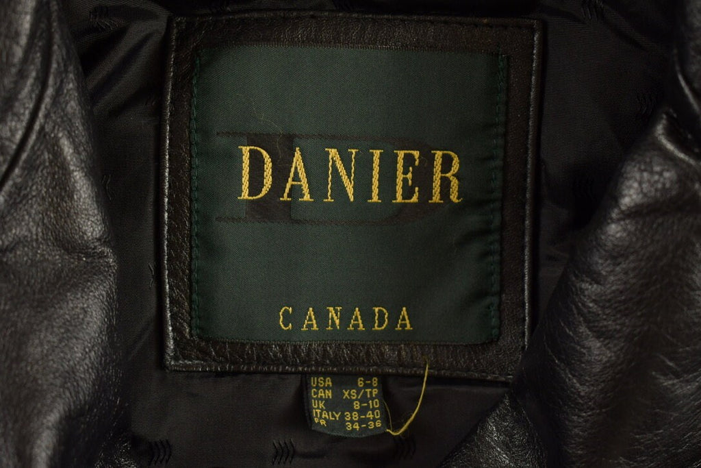 Vintage 1990s Danier Black Leather Jacket