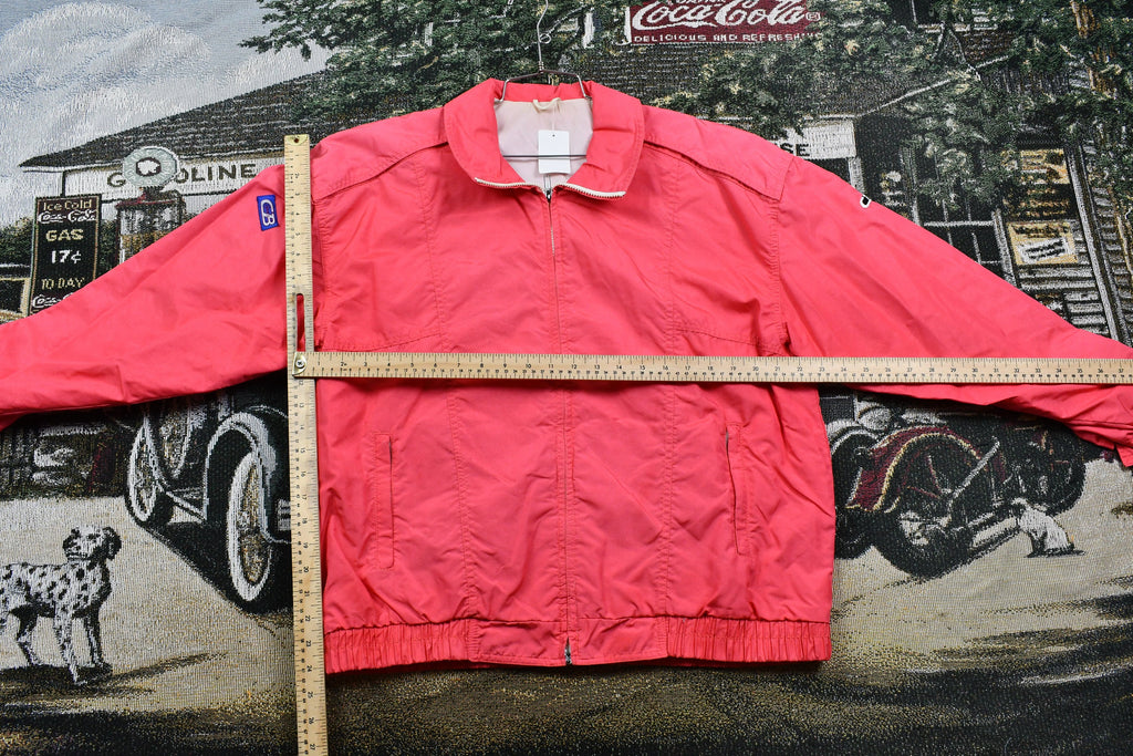 Vintage 1980s CB Sports Neon Pink Nylon Windbreaker