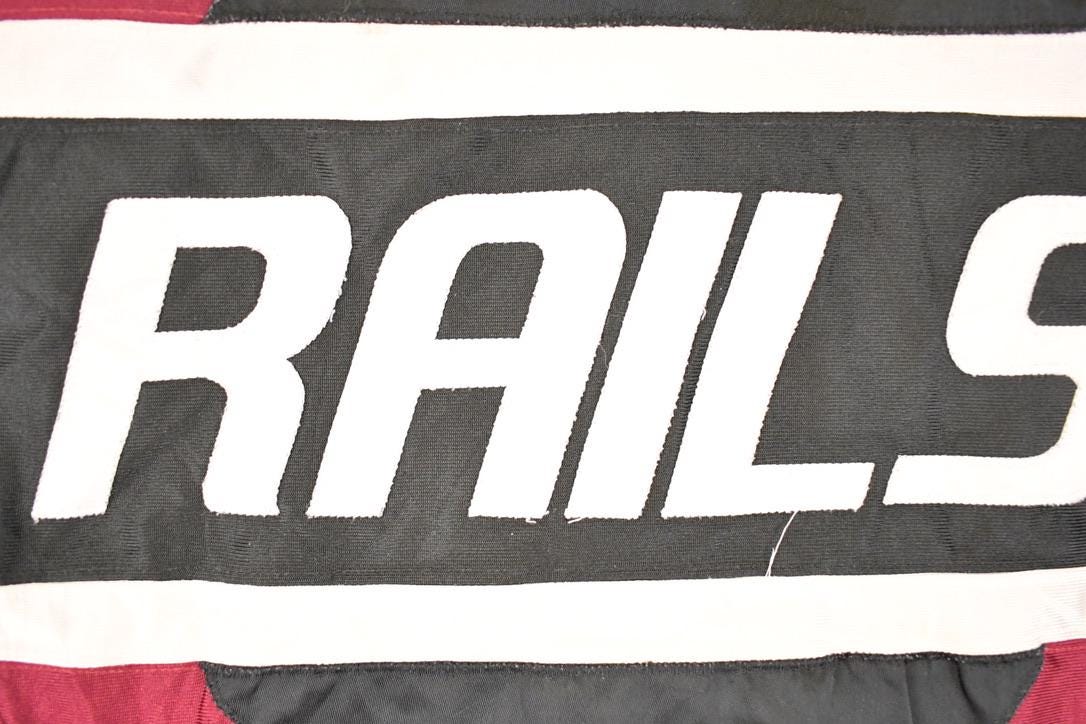 Vintage 1990s Rails USA Embroidered Hockey Jersey Mens XXL