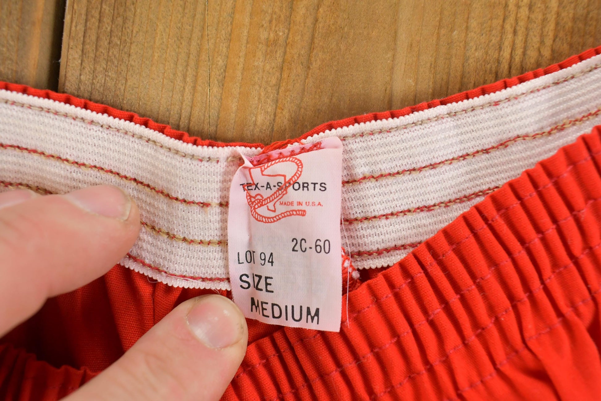 Vintage 1970s Tex A Sports Red Running Shorts Size M