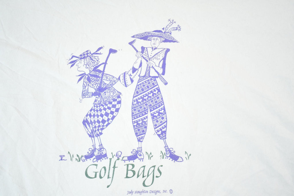 Vintage 1990s Jody Houghton Designs Golf Bags Souvenir T-Shirt Mens XL