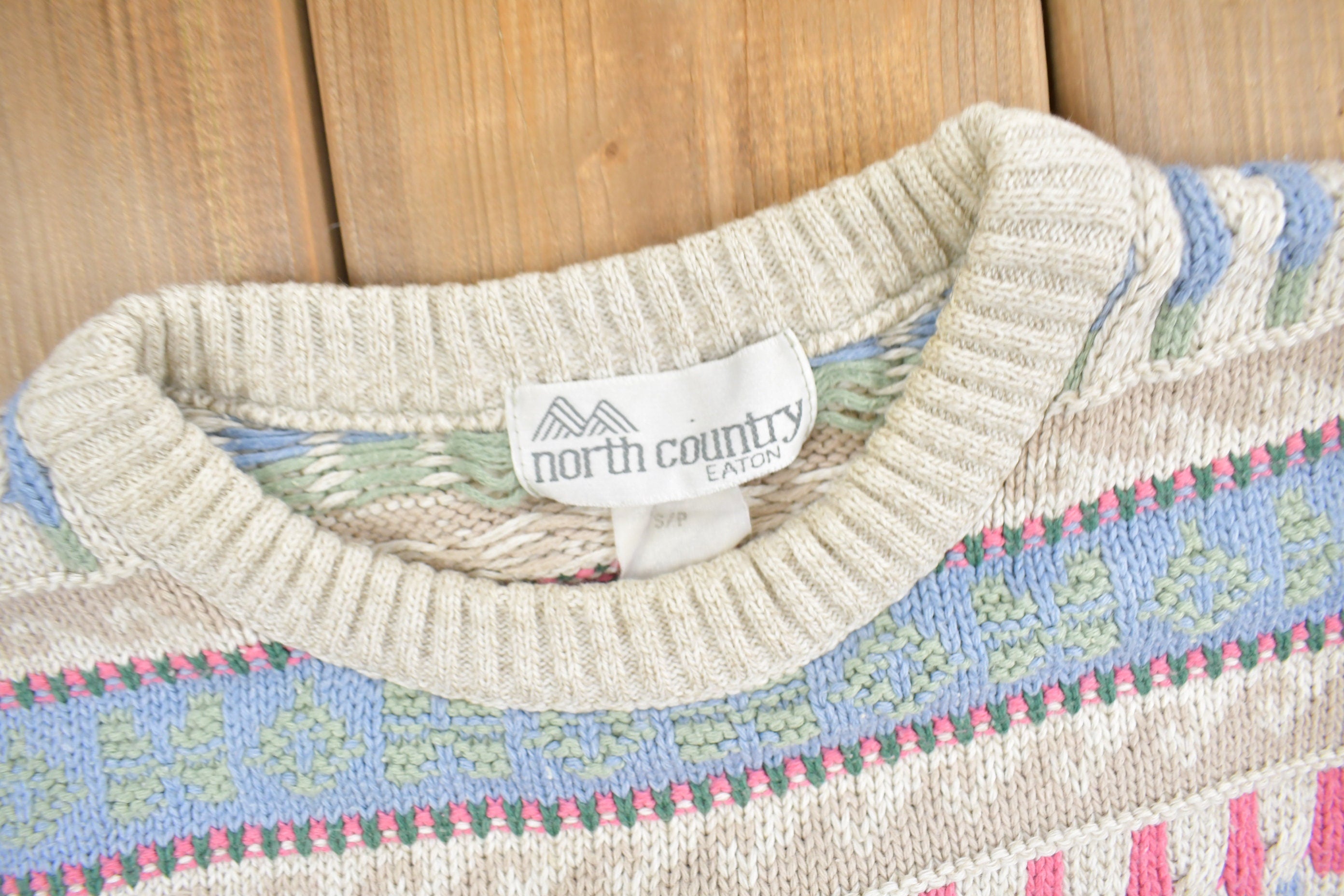 Vintage 1990s North Country Knit Crewneck Sweater