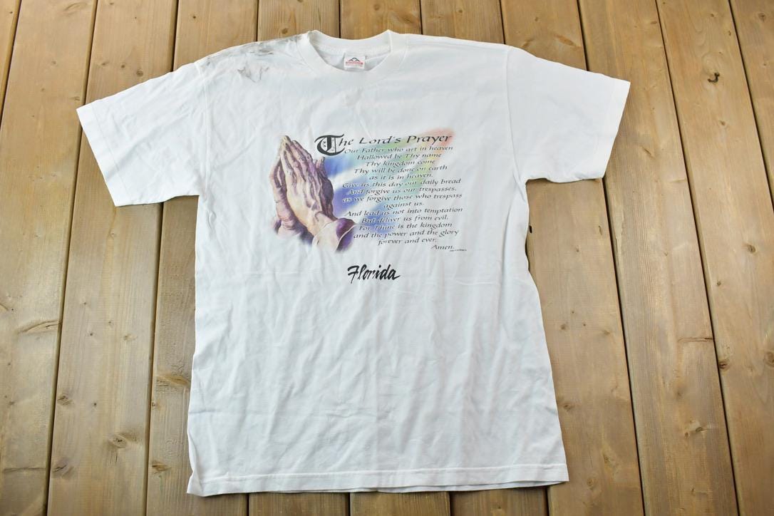 Vintage 1990s Florida Lord's Prayer Souvenir T-Shirt