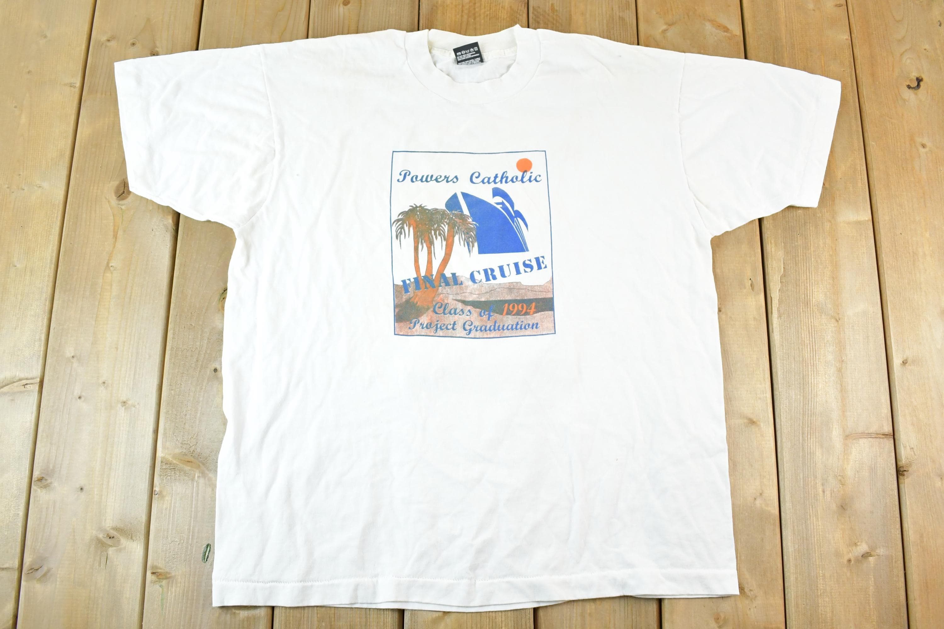 Vintage 1990s Powers Classic Class Of 94 Souvenir T-Shirt Mens XL