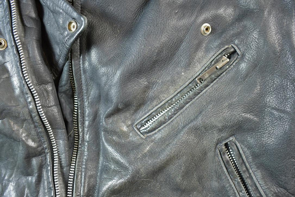 Vintage 1980s Leather Gold Harley Davidson Motorcycle Perfectly Distressed Biker Jacket Made In USA