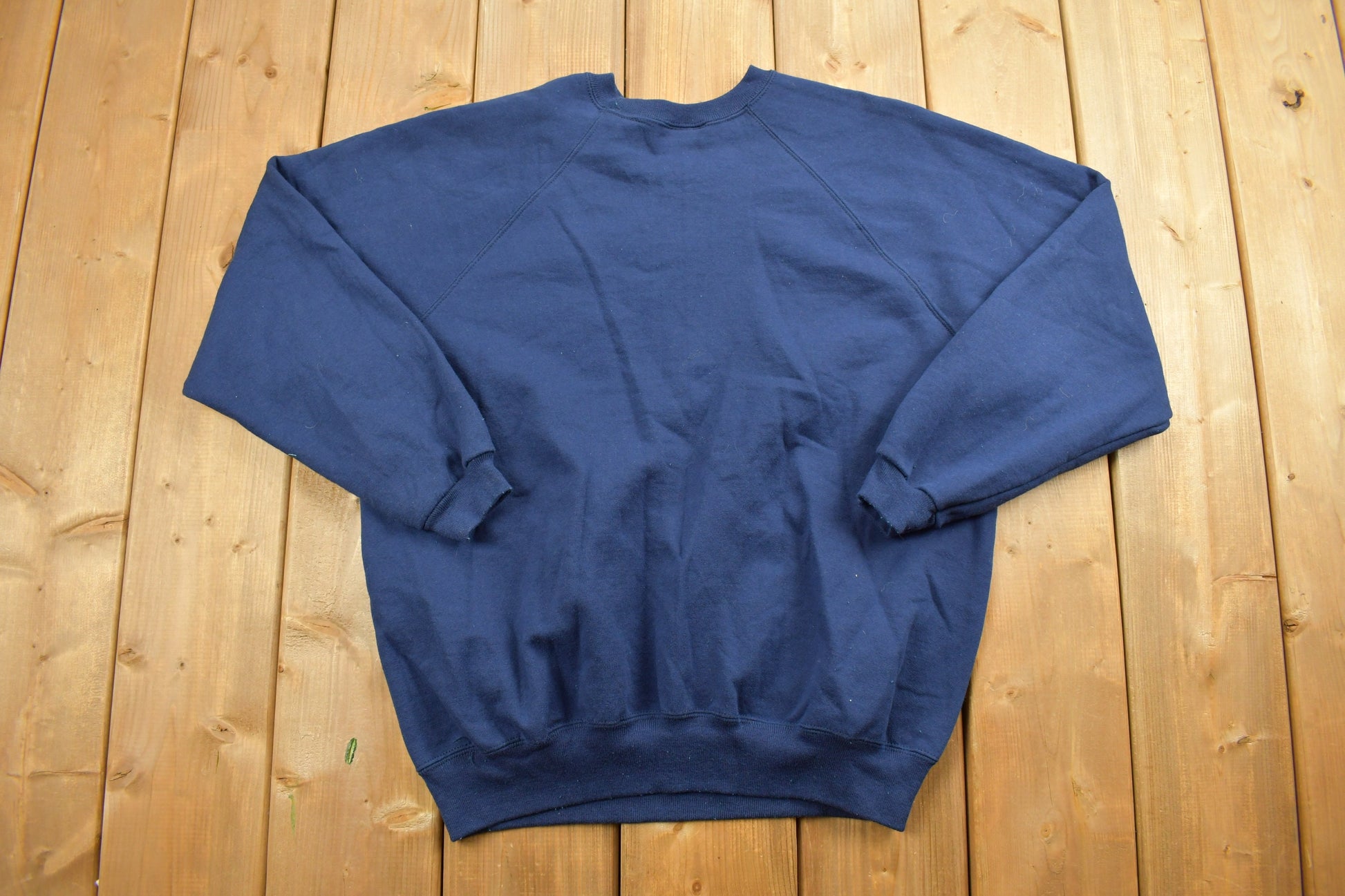 Vintage 1990s Blank Navy Blue Crewneck Sweatshirt