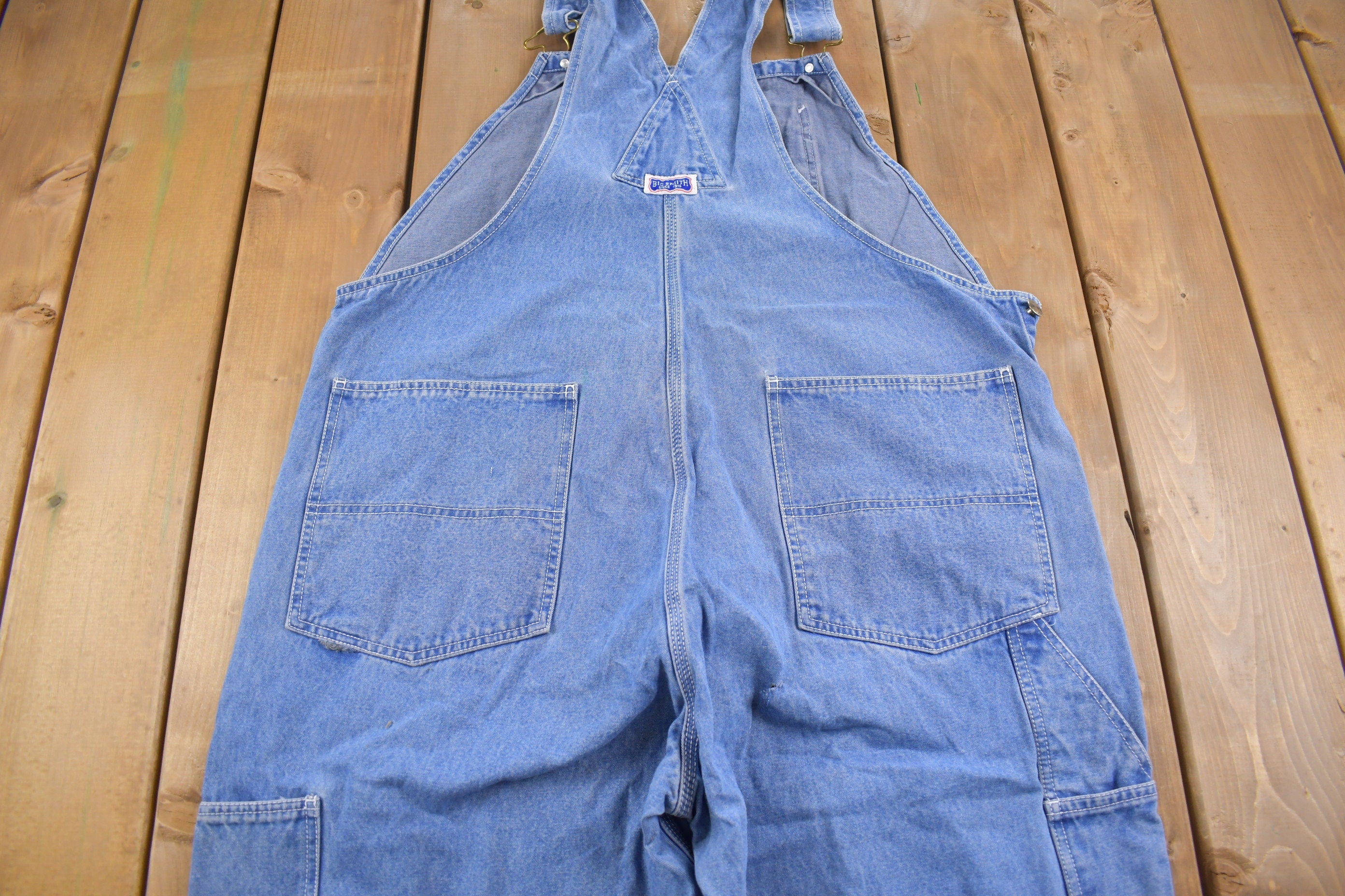 Vintage 1990s Big Smith Denim Jean Overalls Size 44 x 22