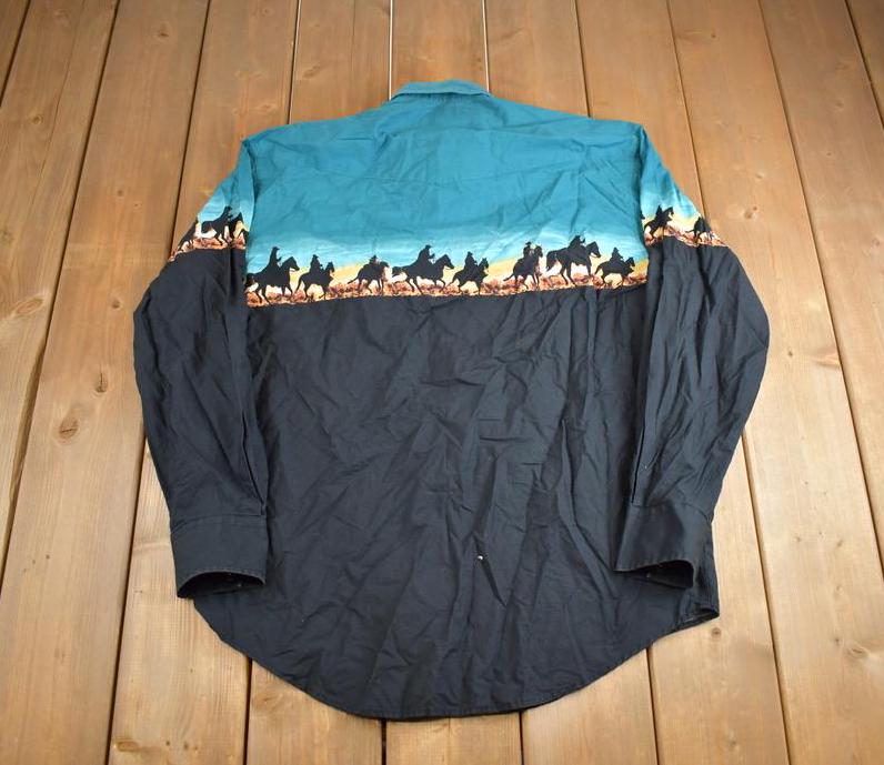Vintage 1990s Roper Western Style Button Up Shirt
