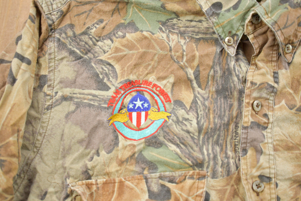 Vintage 1990s Spartan Hunting Camo Button Up
