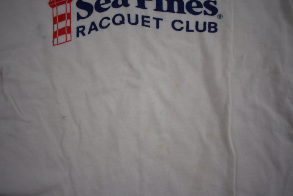 Vintage 1970s Sea Pines Racquet Club Graphic Champion T Shirt