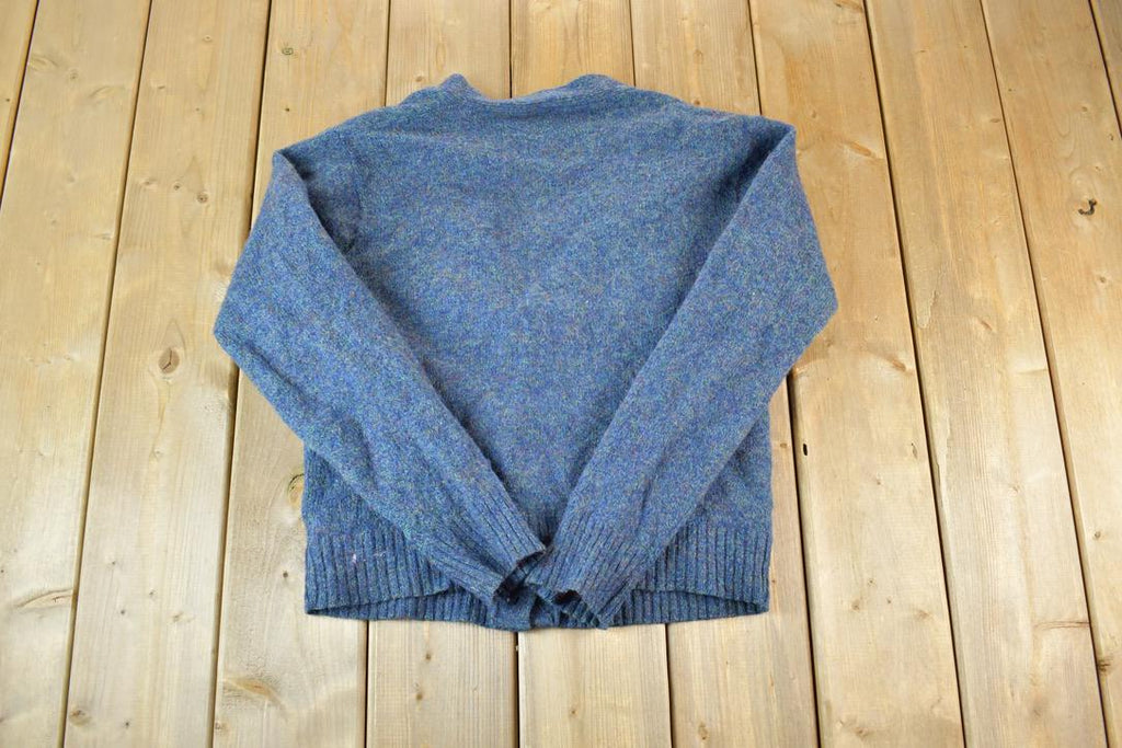 Vintage 1990s Puritan Wool Knit Perfect Mild Distress Cardigan Sweater Made In USA