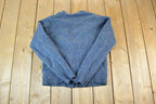 Vintage 1990s Puritan Wool Knit Perfect Mild Distress Cardigan Sweater Made In USA