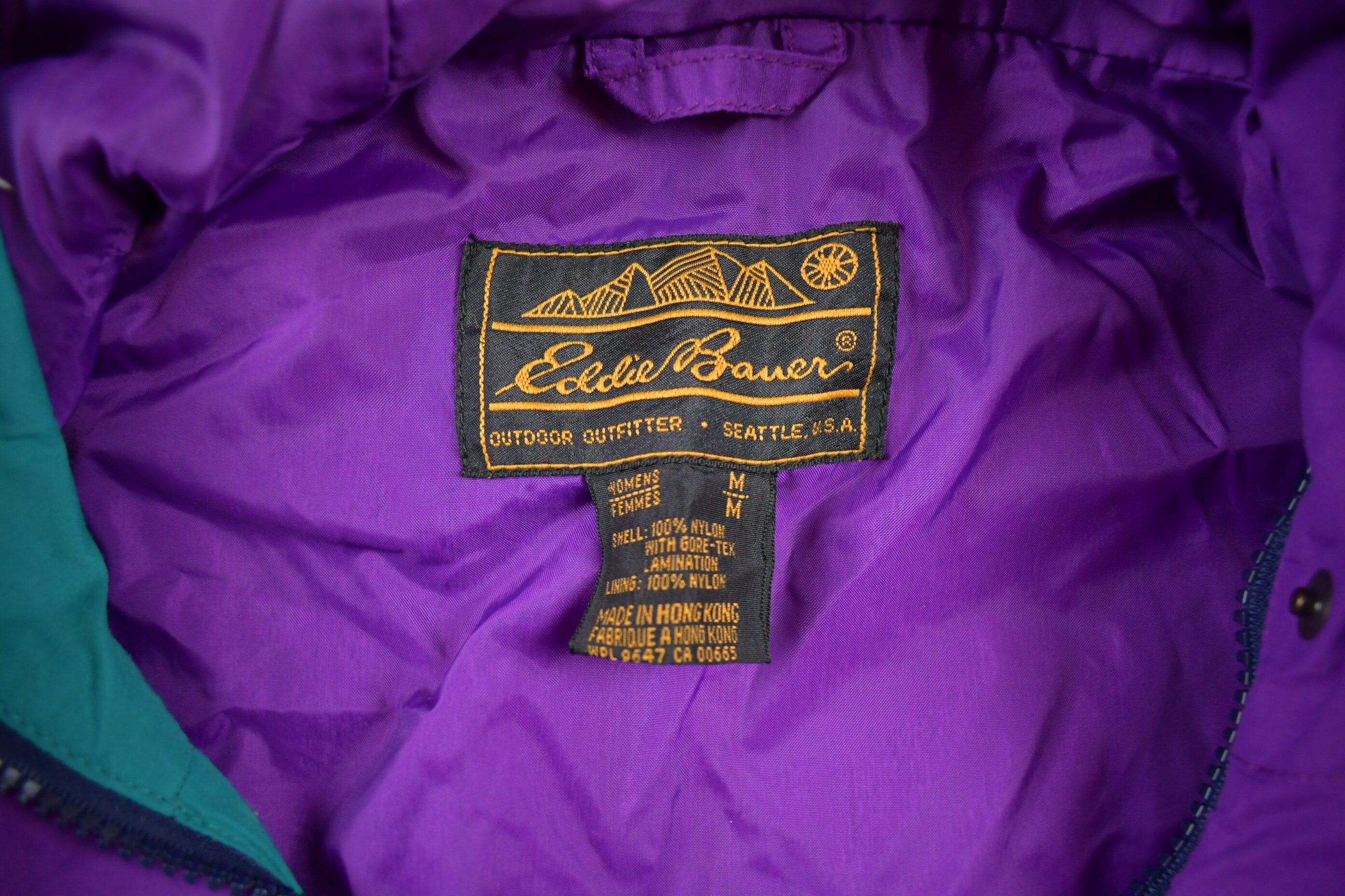 Vintage 1990s Eddie Bauer Purple Ski Jacket  90s Eddie Bauer  Athletic Zip Up  Vintage Winter Jacket  Eddie Bauer Jacket