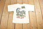 Vintage 1990s Majestic Tiger Sunset Baby T Shirt Made In USA