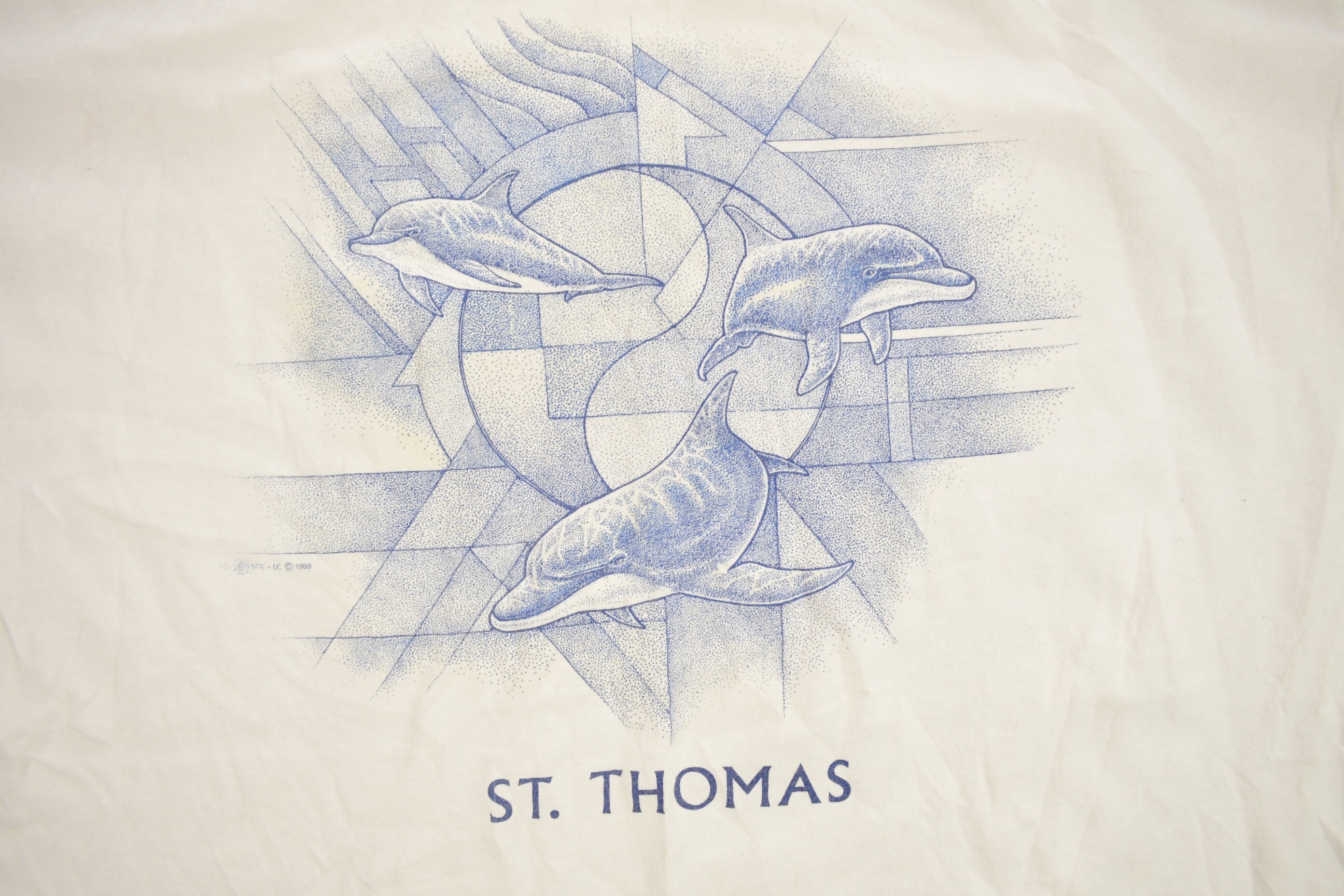 Vintage 1999 St Thomas Dolphin Theme Souvenir T Shirt
