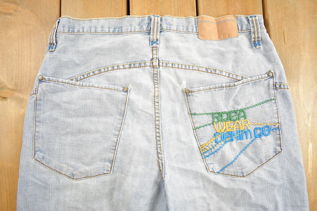 Vintage 1990s Roca Wear Denim CO Jeans Embroidered Jeans 34 x 32