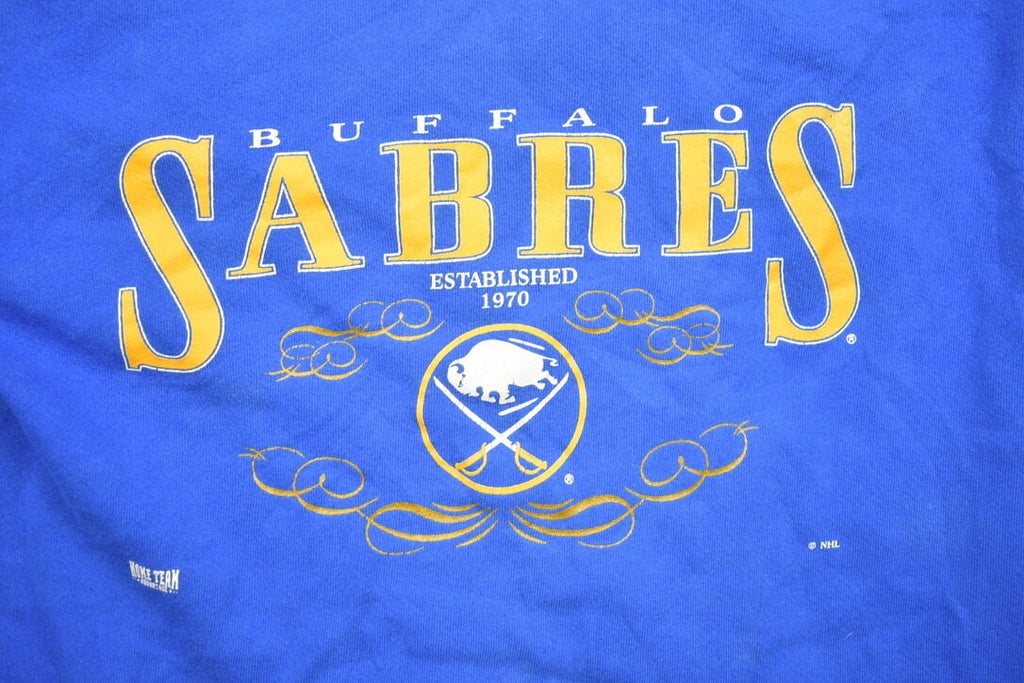 Vintage 1990s Buffalo Sabres NHL Crewneck Sweatshirt / Made In USA / Hockey / Sportswear / Athleisure / Americana / CSA / Buffalo Vintage