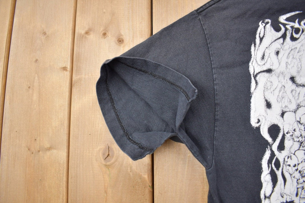 Vintage 1991 Bad Bones Skull Graphic T Shirt