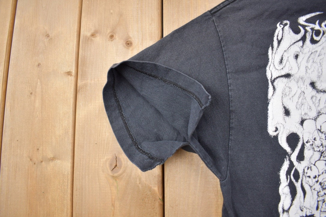 Vintage 1991 Bad Bones Skull Graphic T Shirt