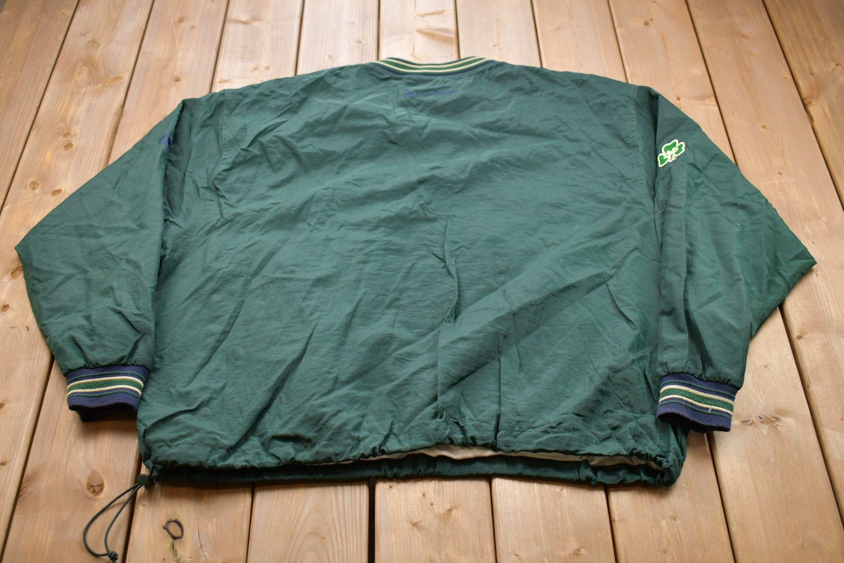 Vintage 1990s Champion Notre Dame Graphic Windbreaker Jacket