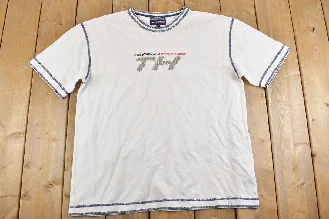 Vintage 1990s Tommy Hilfiger Athletics Graphic T-Shirt