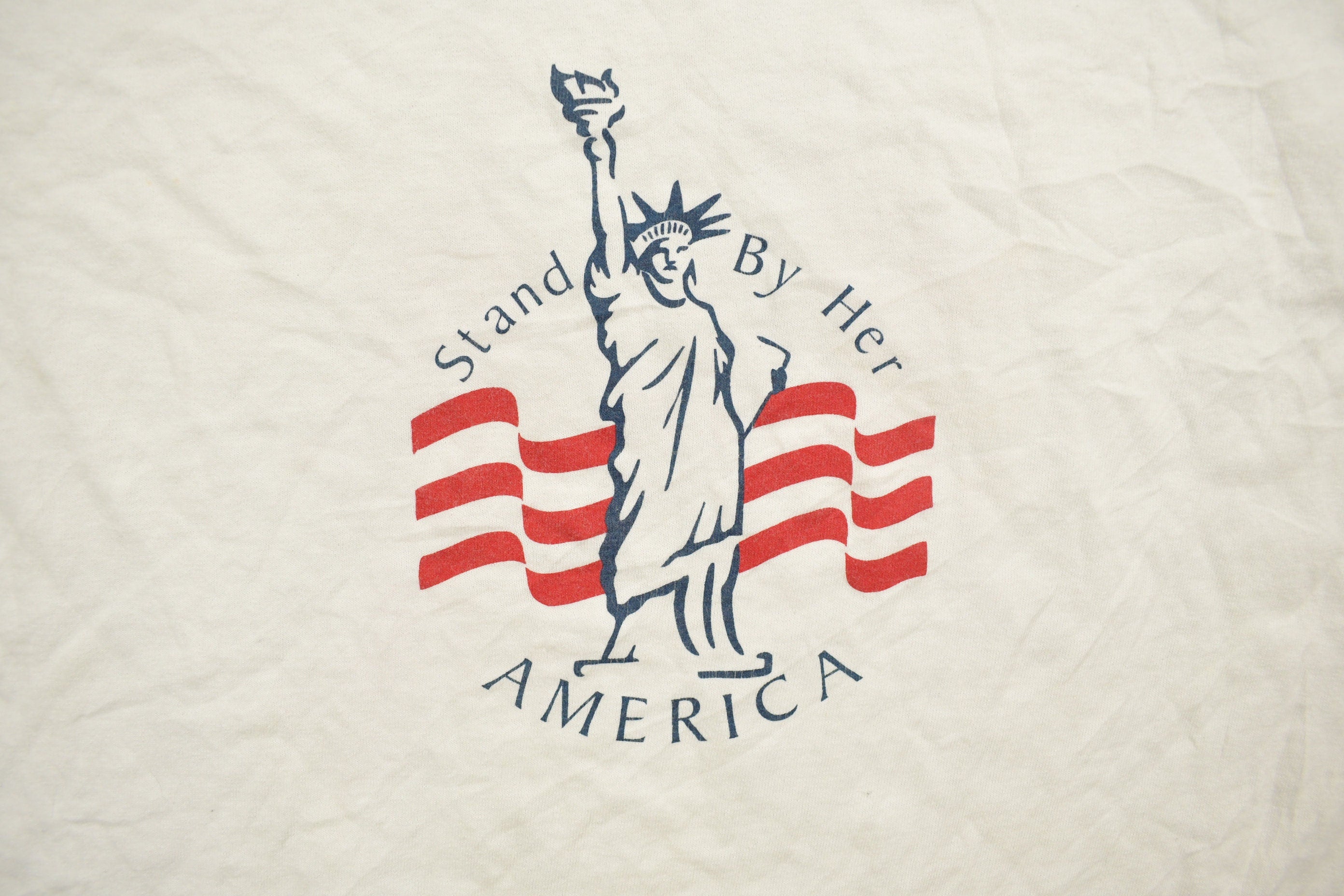 Vintage 1990s Statue Of Liberty Stand By Her Graphic T Shirt