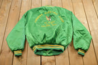 Vintage 1980s Kalona Iowa Satin Bomber Jacket