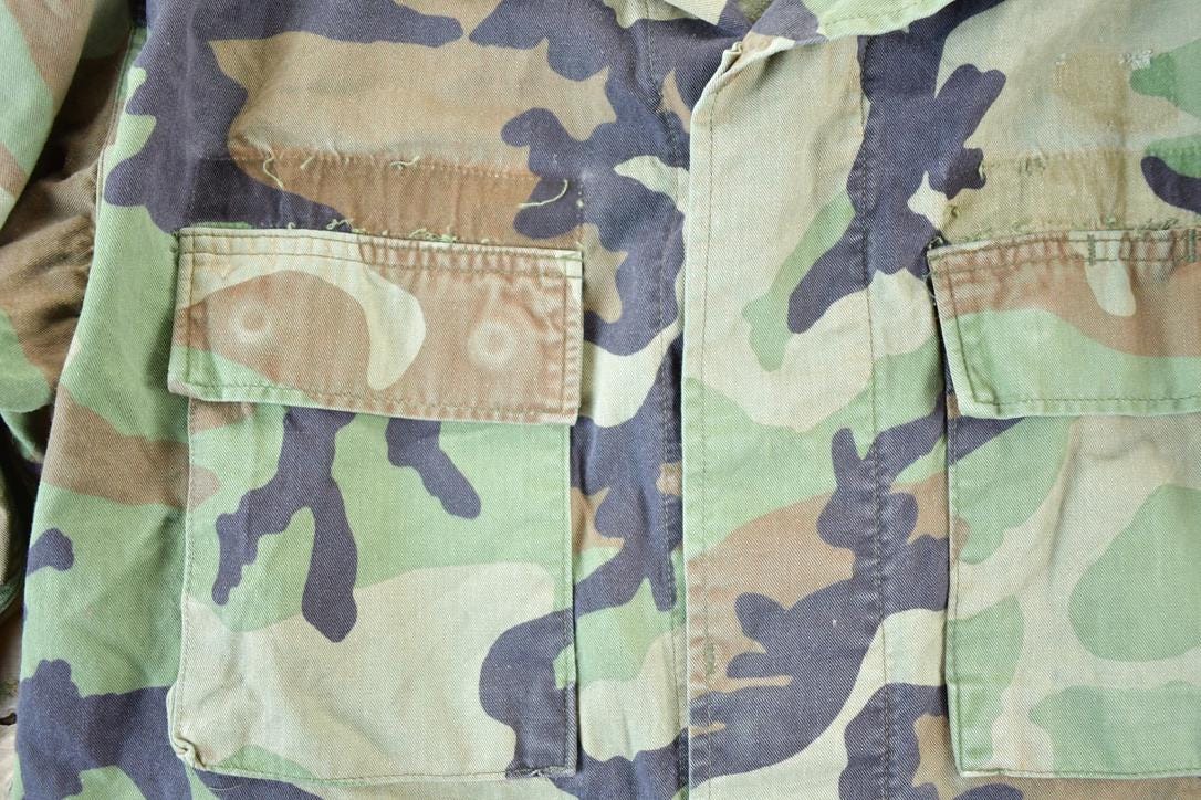 Vintage 1980s Airborne Military Button Up Shirt Mens L
