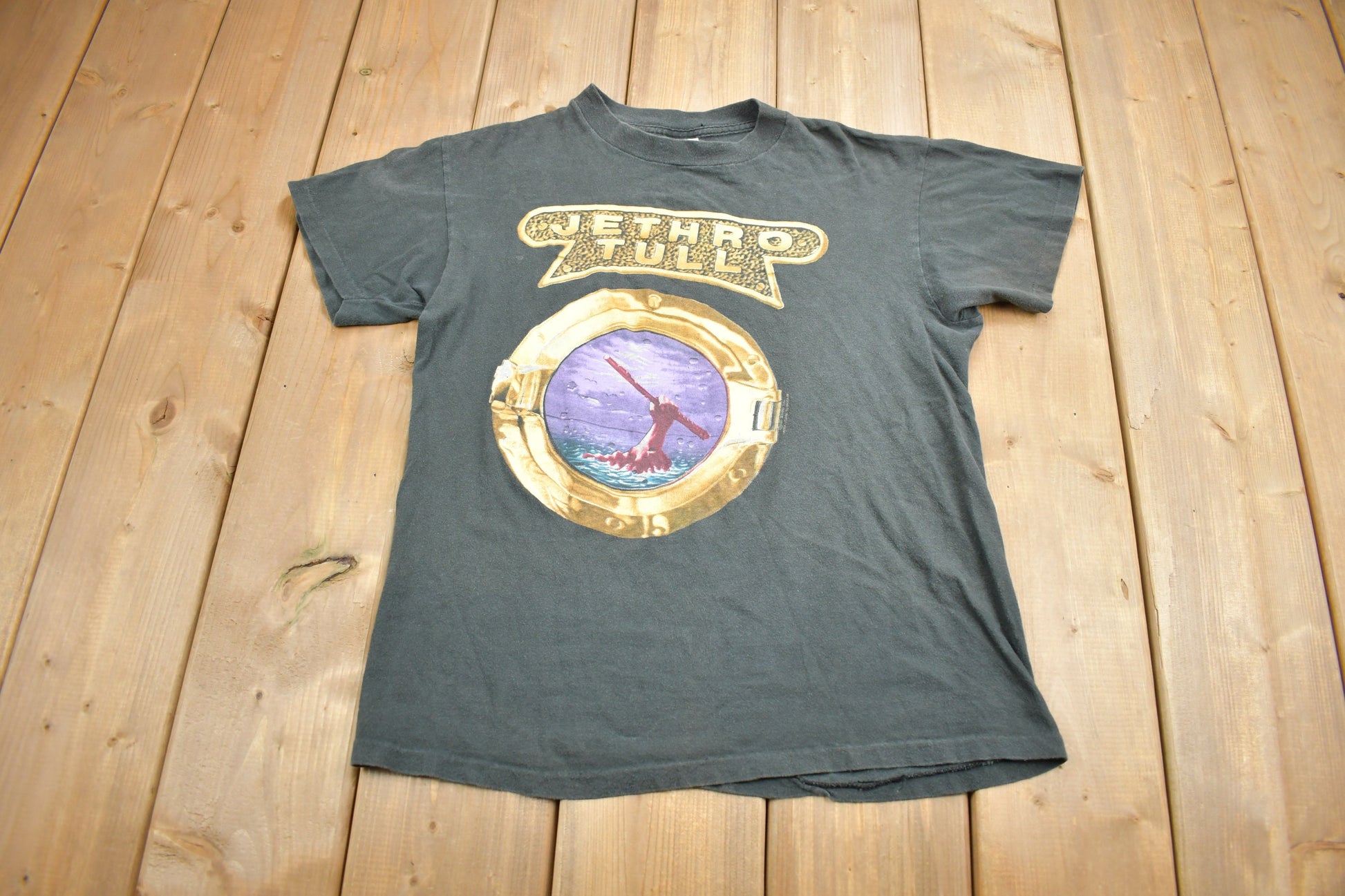 Vintage 1989 Jethro Tull Rock Island Band T-shirt Single Stitch / Music Promo / Premium Vintage