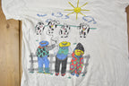 Vintage 1990s Farm Theme Graphic Double Collar T-Shirt