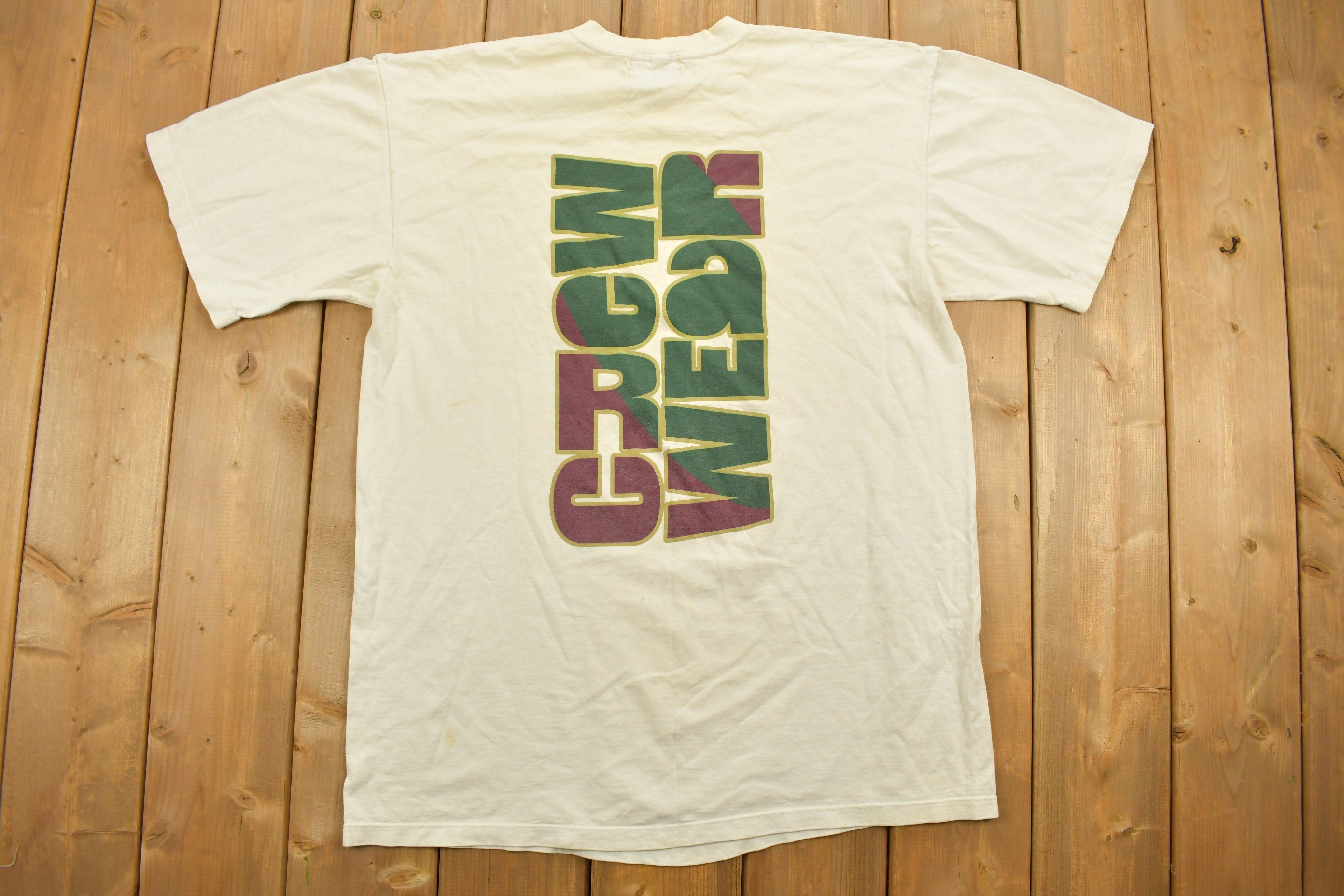 Vintage 1990s Campus Crew Wear University Collegiate T-Shirt