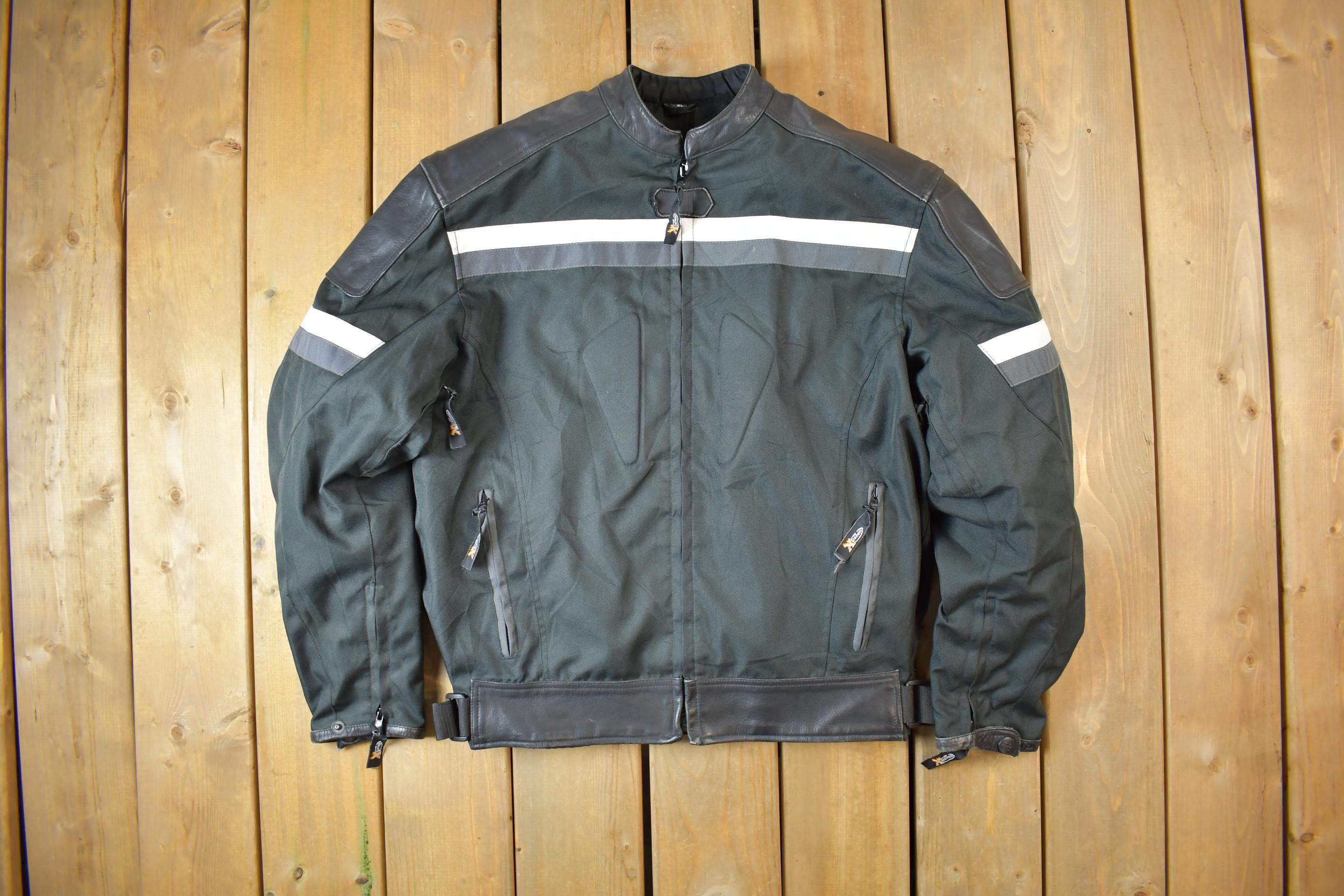 Vintage Y2k X-Element Motorcycle Zip Up Sports Jacket / Removable Layers/ Padded /