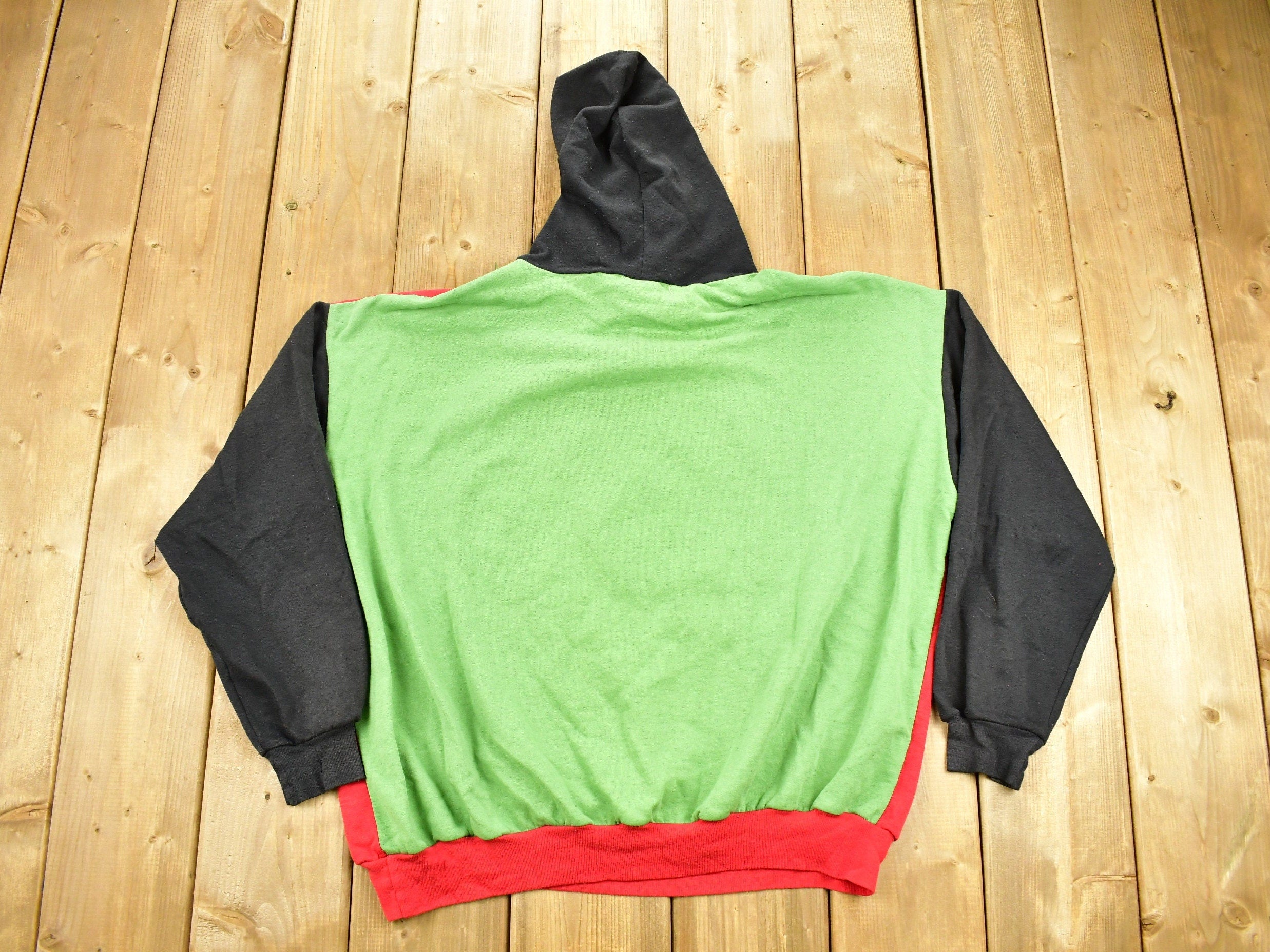 Vintage 1990s Malcom X "X" Color Block Hoodie