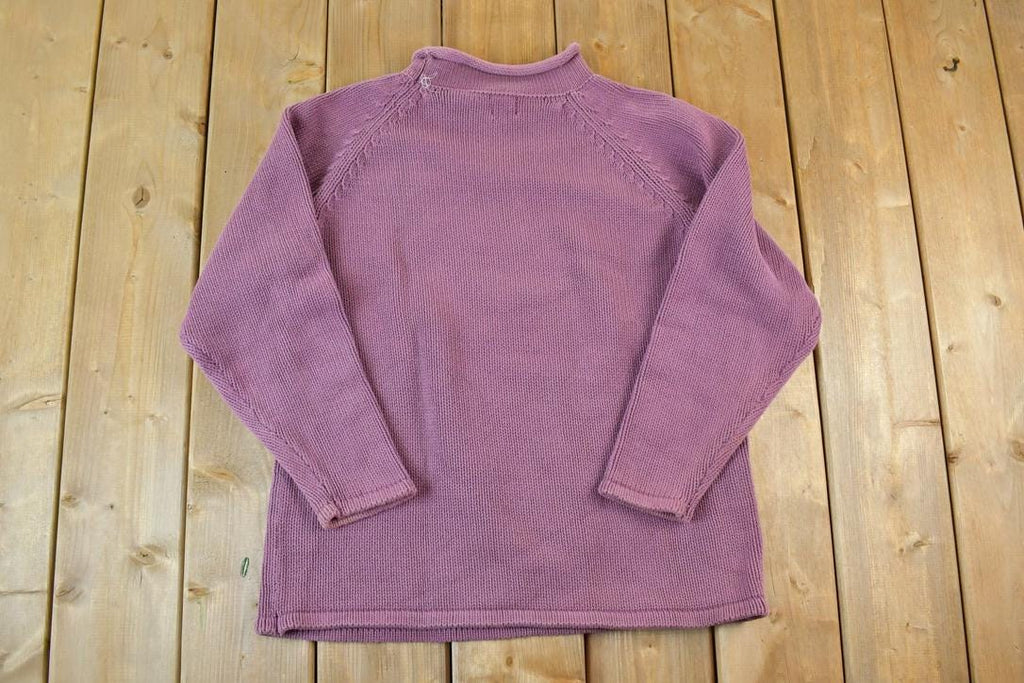 Vintage 1990s Gap Knit Crewneck Sweater / 90s Crewneck / Abstract Pattern / Preppy Knits