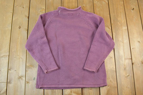 Vintage 1990s Gap Knit Crewneck Sweater / 90s Crewneck / Abstract Pattern / Preppy Knits