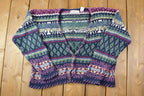 Vintage 1990s Paris Sport Club Knit Cardigan Sweater