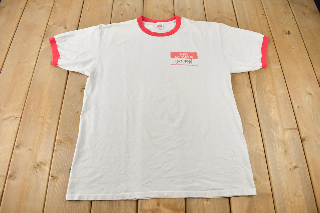 Vintage 1999 Slim Shady Eminem Graphic Ringer T Shirt
