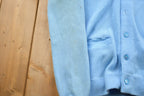 Vintage 1990s King Sport Light Blue Knitted Cardigan Sweater