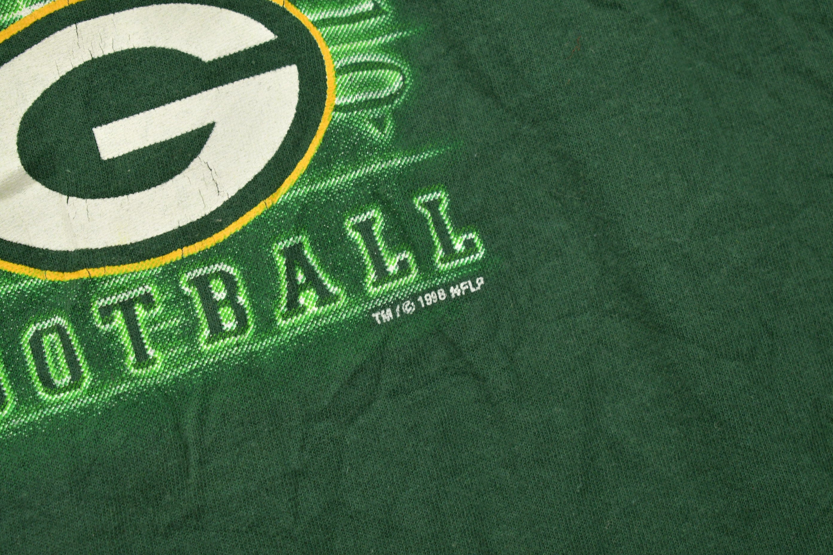 Vintage 1998 Green Bay Packers Embroidered Graphic T Shirt