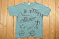 Vintage 1990s Tribal Ocean Themed Graphic T-Shirt  Beach  Retro Style  Made In USA  90s Graphic Tee  Casual Wear  Abstract