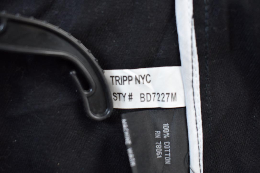 Vintage 2000s Tripp NYC Gothic Admiral Style Zipper Jacket
