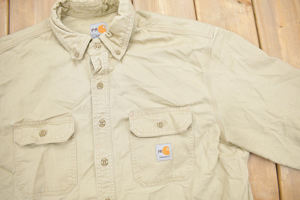 Vintage Y2K Carhartt Flame Resistant Button Up Shirt