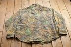 Vintage 1990s Woolrich Advantage Hunting Camo Button Up Shirt