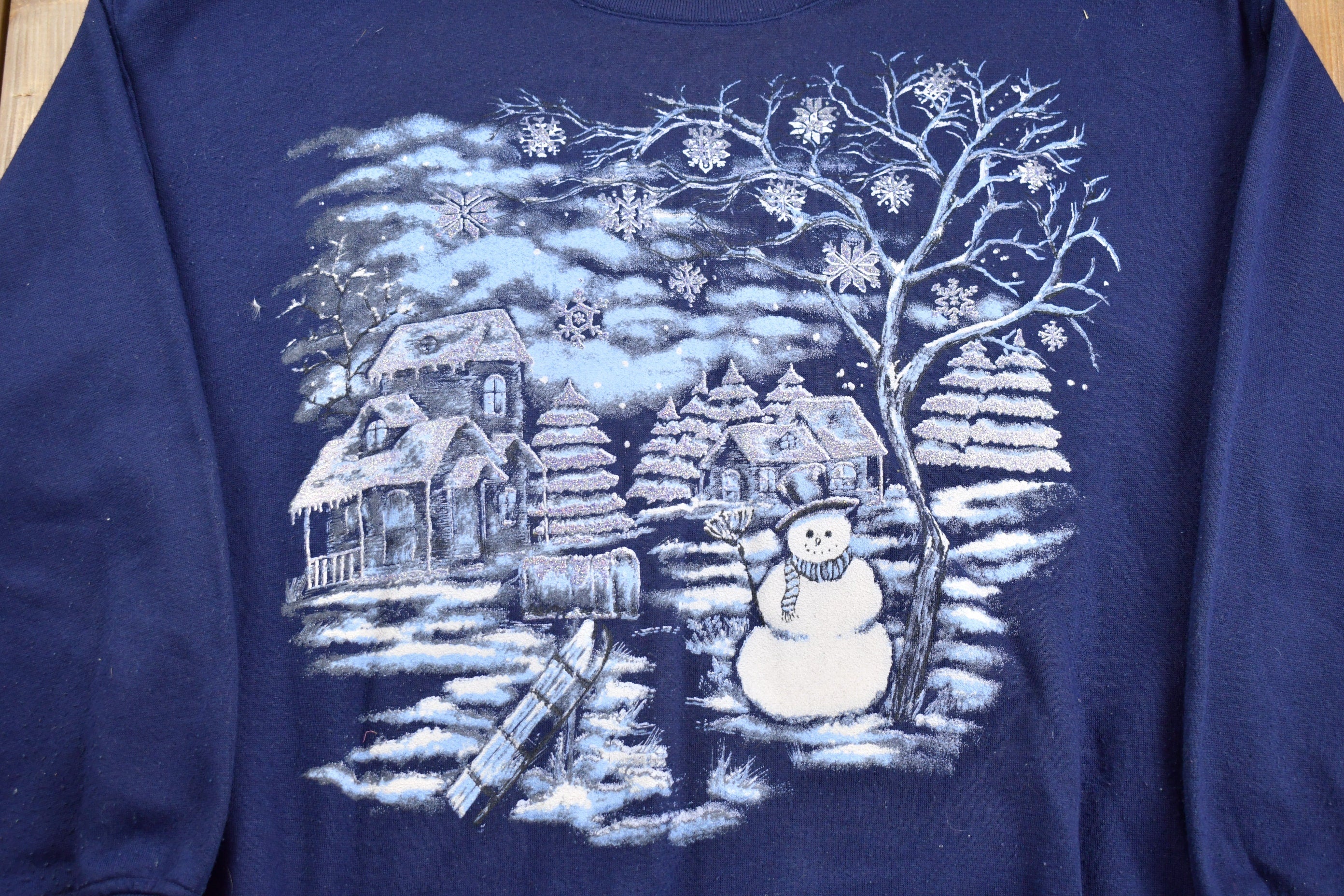 Vintage 1990s Cute Winter Theme Crewneck Sweater