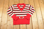 Vintage 1990s Gorgeous Buckled Knit Crewneck Sweater Women's S