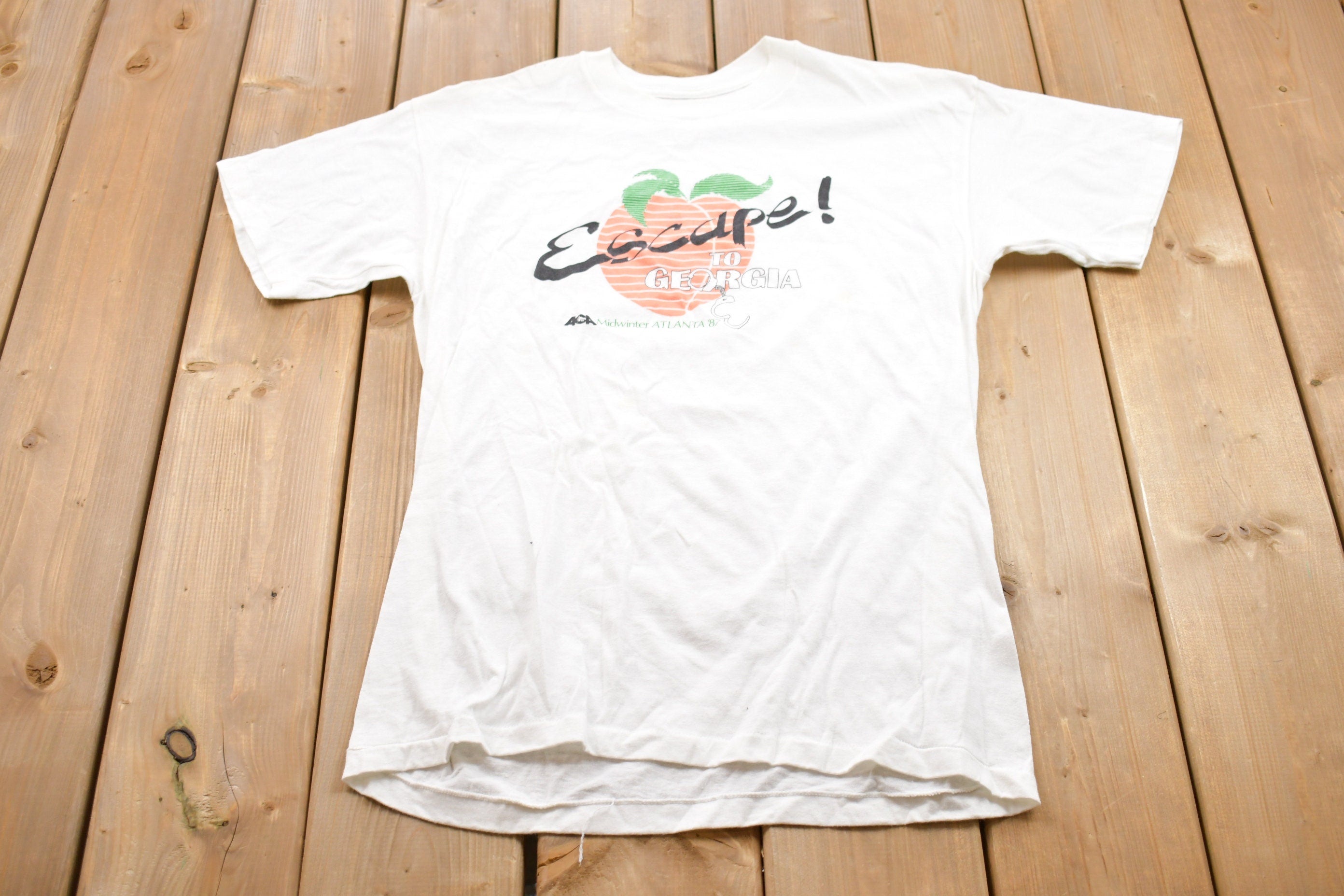 Vintage 1987 Escape To Georgia! Graphic T-Shirt