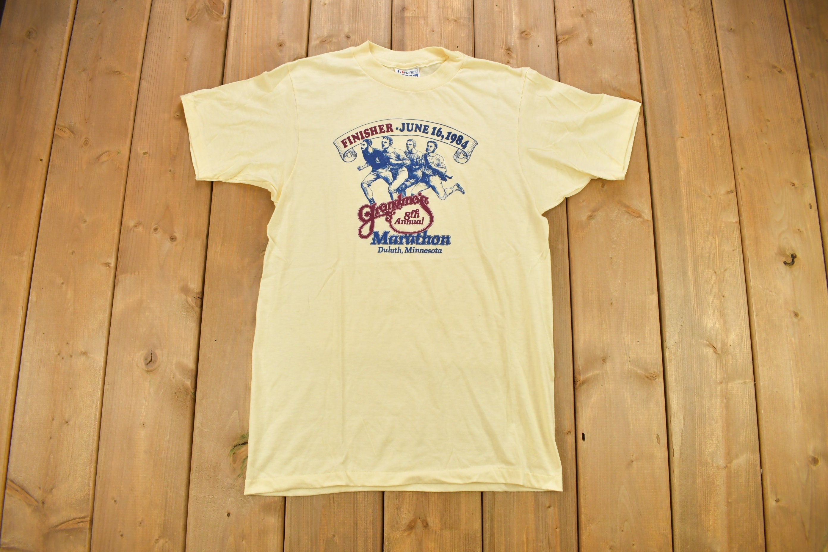 Vintage 1984 Grandmas 8th Annual Marathon Duluth Minnesota Graphic T Shirt
